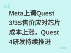 Meta上调Quest 3/3S售价应对芯片成本上涨，Quest 4研发持续推进