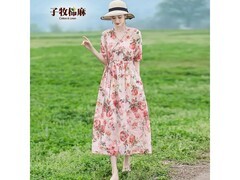 子牧棉麻女士连衣裙，到手仅69元！