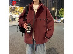 皮尔·卡丹男士春秋冲锋衣，低至49.9元！