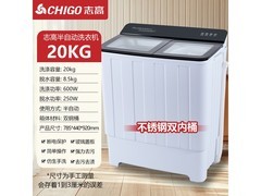 志高20公斤双桶洗衣机500元