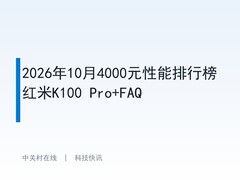 2026年10月4000元性能排行榜红米K100 Pro+FAQ
