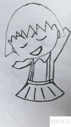 小丸子唱歌简笔画教程
