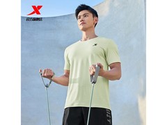 特步男士冰丝凌波绿T恤低至26.1元