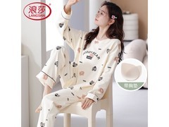 浪莎女士全棉睡衣套装京东45元带回家