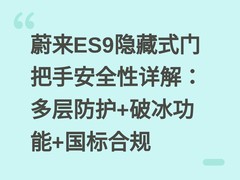 蔚来ES9隐藏式门把手安全性详解：多层防护+破冰功能+国标合规