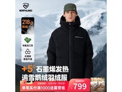 诺诗兰极寒鹅绒服498元抢