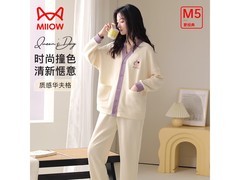 猫人华夫格V领睡衣49.9元