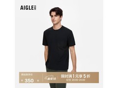 AIGLE纯棉圆领T恤五折抢
