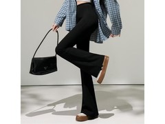 绵鲨鱼裤高腰美臀喇叭款