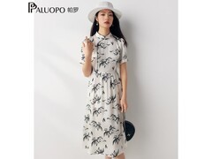 帕罗新中式真丝旗袍裙夏季5折仅550元