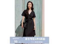 独束大码醋酸连衣裙1件5折仅99.5元