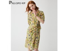 帕罗夏款双绉真丝印花连衣裙5折来袭