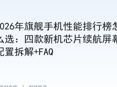 2026年旗舰手机性能排行榜怎么选：四款新机芯片续航屏幕配置拆解+FAQ