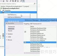 VS中添加DevExpress文档服务