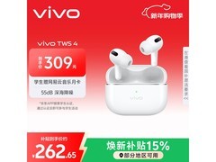 vivo TWS 4远峰白耳机，到手仅254元