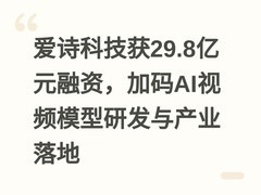 爱诗科技获29.8亿元融资，加码AI视频模型研发与产业落地