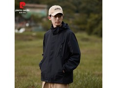 皮尔·卡丹可拆帽防风登山外套低至69.9元