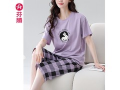 芬腾纯棉七分裤套装54元