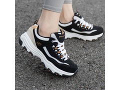 斯凯奇2025黑金熊猫女鞋5折低至125元