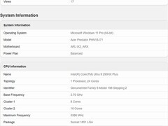 酷睿Ultra 200 Plus现身跑分，Arrow Lake Refresh性能曝光