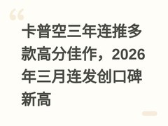 卡普空三年连推多款高分佳作，2026年三月连发创口碑新高
