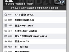 锐龙R5 9600X+RTX5060电竞主机