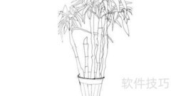 翠竹简笔画：家中清新之景