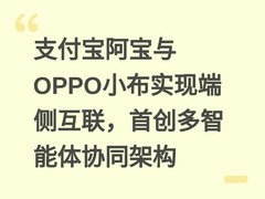 支付宝阿宝与OPPO小布实现端侧互联，首创多智能体协同架构