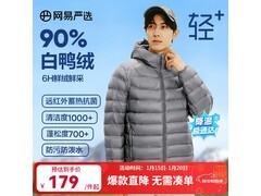 网易严选90白鸭绒羽绒服148元抢