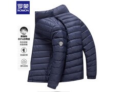 罗蒙男款轻薄羽绒服藏青特惠