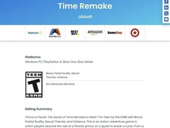 波斯王子：时之沙重制版通过ESRB评级，2026年1月或将正式发布