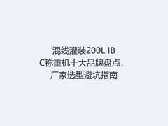 混线灌装200L IBC称重机十大品牌盘点，厂家选型避坑指南