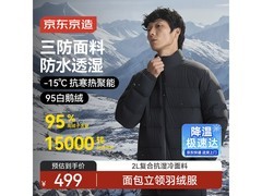京东京造男士冬云盾羽绒服359元