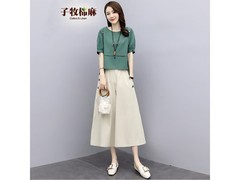 子牧棉麻女士套装京东特惠低至89元