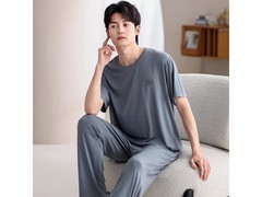 雅鹿莫代尔男士短袖睡衣套装