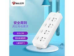 公牛 4 位分控插座促销，到手仅 38.6 元！