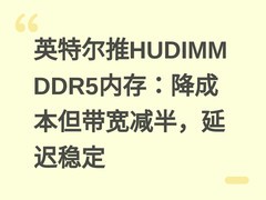 英特尔推HUDIMM DDR5内存：降成本但带宽减半，延迟稳定