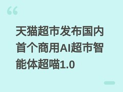 天猫超市发布国内首个商用AI超市智能体超喵1.0