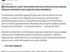 索尼回应玩家反对取消PS实体光盘计划