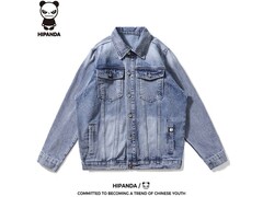 你好熊猫复古牛仔夹克5折仅129元