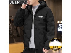 JEEP男士秋冬加厚棉服京东5折84.5元