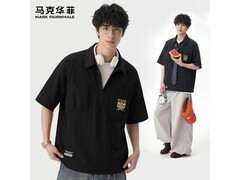 马克华菲冲孔翻领Polo衫94.9元