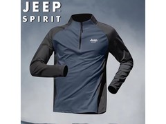 JEEP SPIRIT男速干立领T恤五折抢