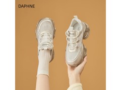 达芙妮网面厚底老爹鞋，低至131元！