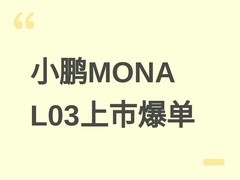 小鹏MONA L03上市首小时大定破4.6万台，图灵AI芯片赋能双版本智驾
