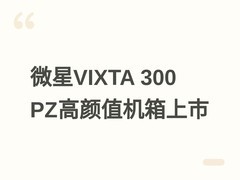 微星MPG VIXTA 300 PZ高颜值L型玻璃机箱上市，黑白双色四配置可选