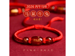 2026马年属鼠红绳手链，搭配精美，仅29.9元速抢！