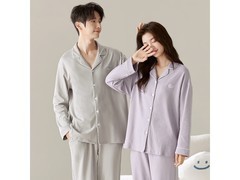 都市丽人纯棉情侣睡衣春秋季新款