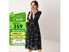 帕罗复古碎花收腰连衣裙