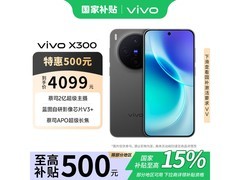 vivo X300 12GB+256GB黑版热卖低至3527元